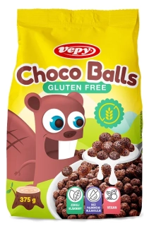 VEPY - Choco Balls - KAKAOVÉ snídaňové kuličky, bez lepku, 375 g